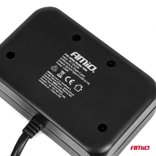Predlžovacia zásuvka 1x USB-A 1x USB-C QC4.0 12/24V 120W 80cm AMiO-04365 - obr. 3
