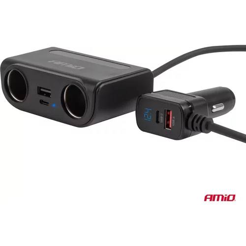 Predlžovacia zásuvka s nabíjačkou USB-C USB-A QC3.0 PD3.0 120W AMiO-04837 - obr. 3