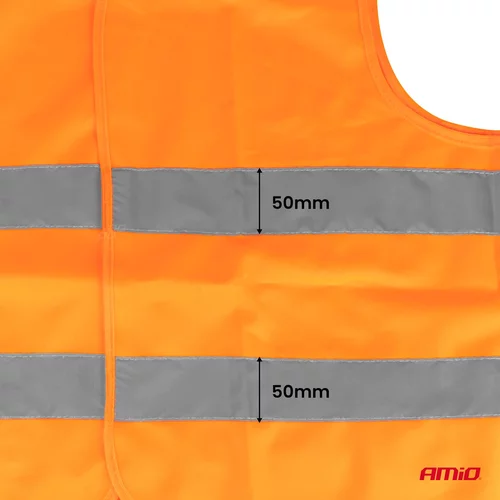 Reflexná vesta XXL oranžová s certifikátom AMiO-03985 - obr. 6