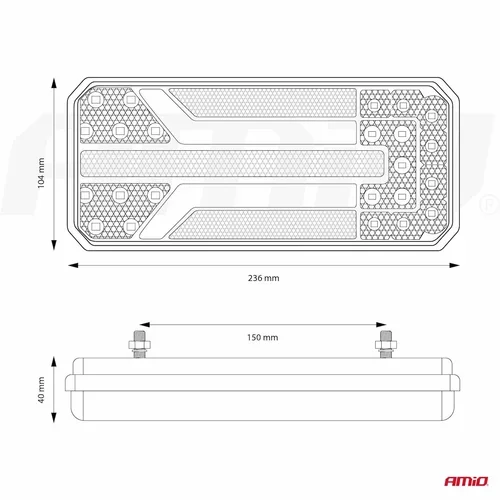 Svetlo zadné združené LED dynamické ĽAVÉ PRAVE- RCL-01-LR /AMiO/ - obr. 13