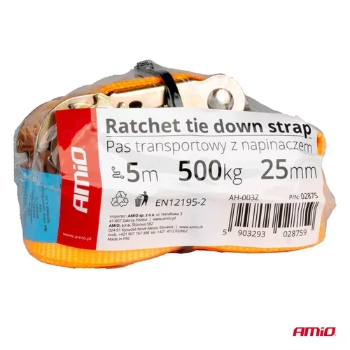 Upínací popruh s račňou 500kg 25mm 5m BELT-07 /AMiO/ - obr. 7