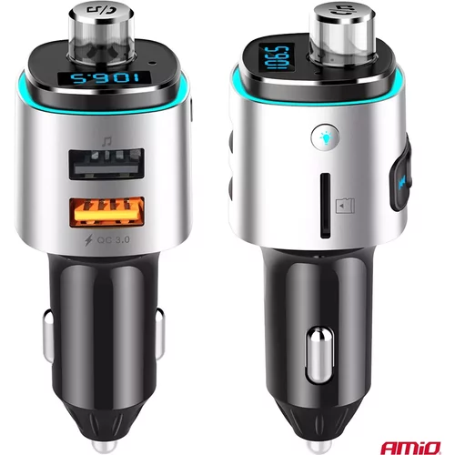 FM transmitter 2×USB-A microSD 12/24V AMiO-04654 - obr. 10
