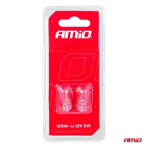 Halogénové žiarovky T10 W5W W2.1x9.5d 12V 2ks blister /AMiO/ - obr. 2