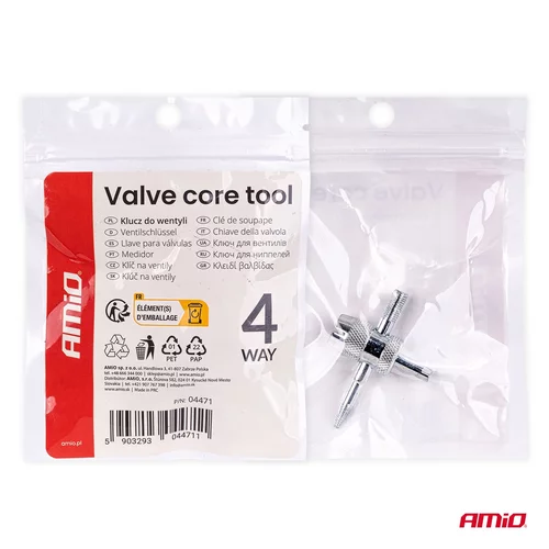 Kľúč na ventily 04471 závitník, skrutkovač a kalibrátor 4v1 /AMiO/ - obr. 4