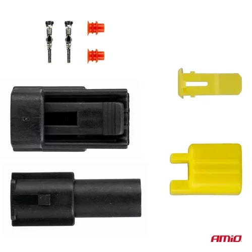 Sada elektrických konektorov vodotesných 1 PIN 2,2 mm AMiO-04345 - obr. 2