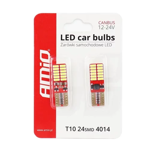 LED žiarovky CANBUS 24SMD 4014 T10e (W5W) White 12V/24V /AMiO/ - obr. 4