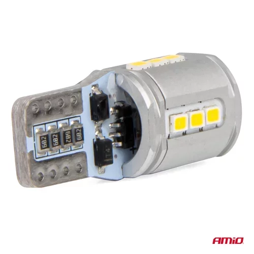 LED žiarovky CANBUS T10e W5W 15x2016 SMD White 12V/24V AMIO-03723 - obr. 3