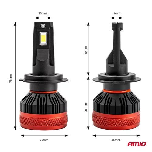 LED žiarovky hlavného svetlometu H7 X3 Series 6500K /AMiO/ - obr. 3