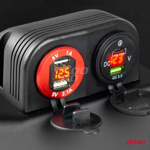 Nabíjačka 2x USB 12/24V MOD-06 /AMiO/ - obr. 9