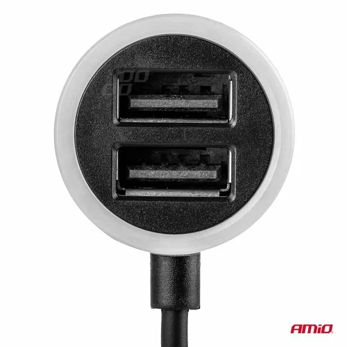 Nabíjačka do auta 12/24V Micro C + 2x USB 2.4A PCH PRO-3 /AMiO/ - obr. 3
