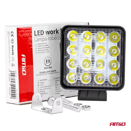 LED pracovné svetlo AWL10 16LED FLOOD 9-36V AMiO-02424 - obr. 8