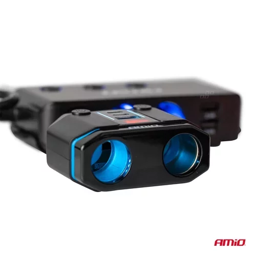 Predlžovacia zásuvka PD30W PD20W QC3.0 12/24V max 200W AMiO-04174 - obr. 1
