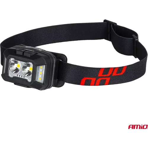 Čelovka LED 2xXPG+10SMD 1800mAh SUPER BRIGHT (BATT) AMiO-04668 - obr. 6