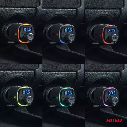 FM transmitter 2×USB-A microSD 12/24V AMiO-04654 - obr. 4