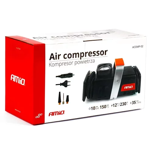 Kompresor do auta 12V/230V, Acomp-02 /AMiO/ - obr. 11