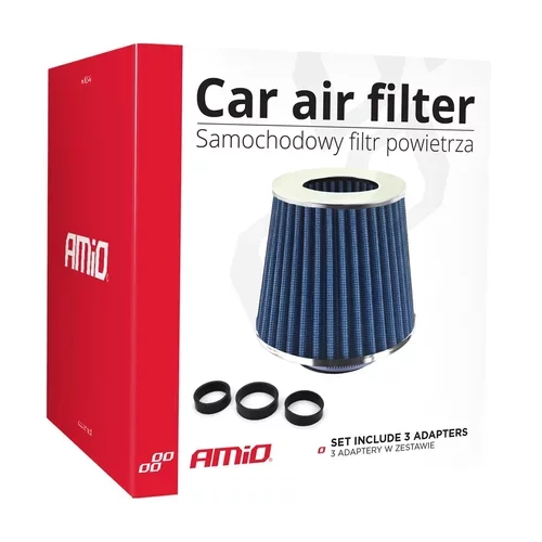 Kužeľový vzduchový filter Modrý + 3 adaptéry /AMiO/ - obr. 3