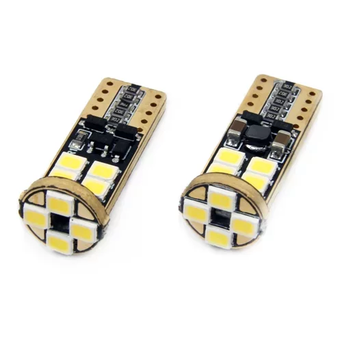 LED žiarovky CANBUS 12SMD 2835 T10e (W5W) White 12V/24V /AMiO/ - obr. 3