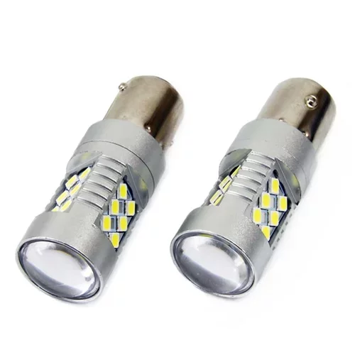 LED žiarovky CANBUS 3030 24SMD 1156 BA15S P21W White 12V/24V /AMiO/ - obr. 1