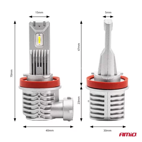 LED žiarovky hlavného svietenia H8/H9/H11/H16 X1 Series /AMiO/ - obr. 4