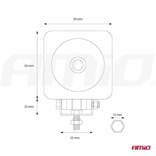 Pracovné LED svetlo AWL18 1LED HP SPOT 9-36V /AMiO/ - obr. 10