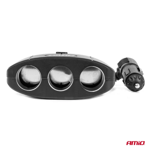 Predlžovacia zásuvka 2x USB-A ON/OFF 12/24V 100W 70cm AMiO-04362 - obr. 3