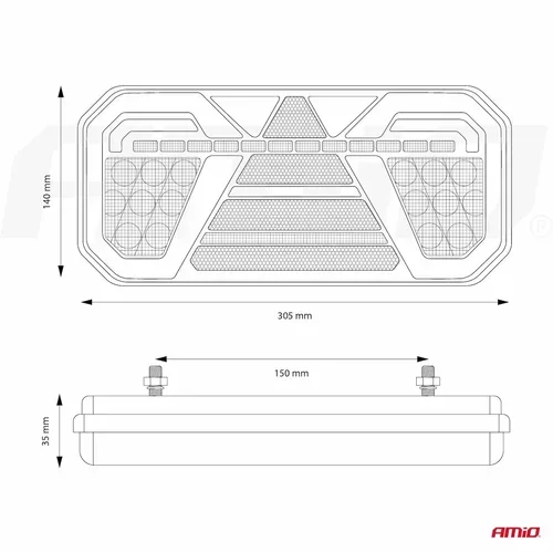 Svetlo zadné združené LED dynamické PRAVÉ RCL-04-R /AMiO/ - obr. 13