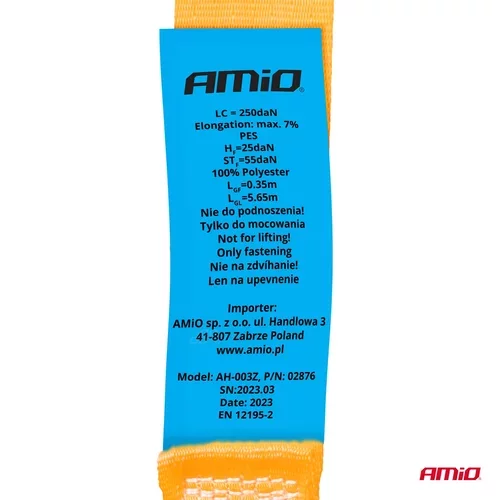 Upínací popruh s račňou 500kg 25mm 6m BELT-08 /AMiO/ - obr. 6