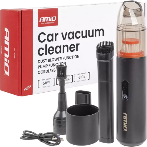 3 v 1 vysávač do auta - 6 kPa 50W 150ml (BATT) AMIO-04888
