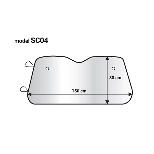 Slnečná clona strieborná – 150x80cm AMiO-01534 - obr. 1