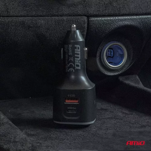 FM transmitter 1×USB-A 2×USB-C 12/24V AMiO-04651 - obr. 3