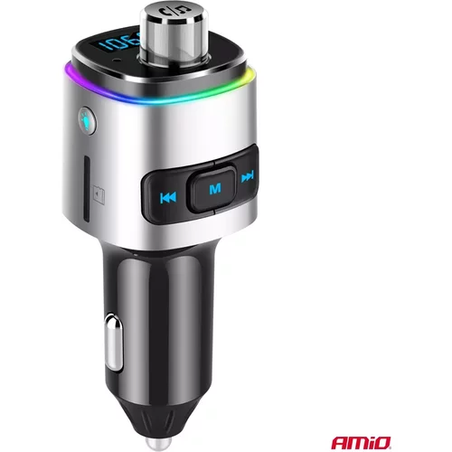 FM transmitter 2×USB-A microSD 12/24V AMiO-04654 - obr. 5