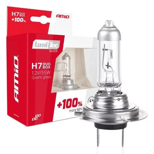 Halogénová žiarovka blister (2ks) H7 12V 55W sada LumiTec SILVER +100% /AMiO/