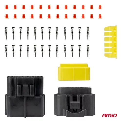 Sada elektrických konektorov vodotesných 12 PIN 2,2 mm AMiO-04352 - obr. 2