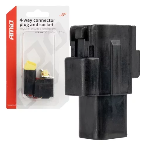 Sada elektrických konektorov vodotesných 4 PIN 2,2 mm AMiO-04348