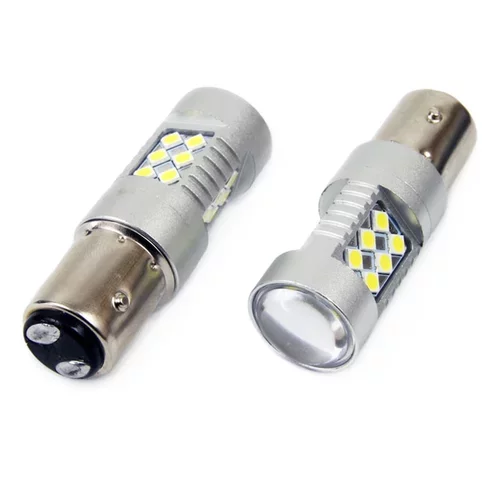 LED žiarovky CANBUS 3030 24SMD 1157 BAY15D P21/5W White 12V/24V /AMiO/ - obr. 1