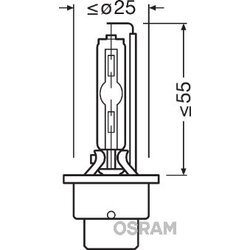 Žiarovka pre diaľkový svetlomet OSRAM 66240 - obr. 2
