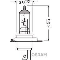 Žiarovka pre hlavný svetlomet OSRAM 64185 - obr. 2