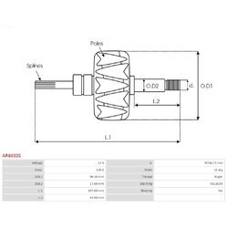 Rotor alternátora AS-PL AR6033S - obr. 1