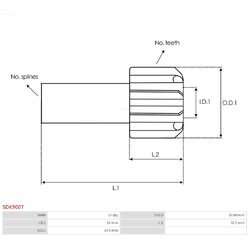 Voľnobežná prevodovka štartéra AS-PL SDK9007 - obr. 4
