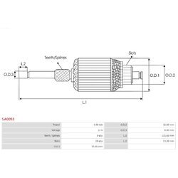 Rotor štartéra AS-PL SA0053 - obr. 1