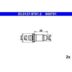 Sada príslušenstva čeľustí parkovacej brzdy ATE 03.0137-9701.2