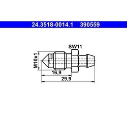 Odvzdušňovacia skrutka/ventil ATE 24.3518-0014.1