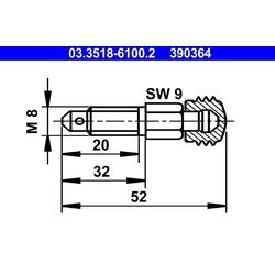 Odvzdušňovacia skrutka/ventil ATE 03.3518-6100.2