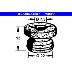 Zátka nádržky na brzdovú kvapalinu ATE 03.3304-1400.1