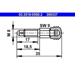 Odvzdušňovacia skrutka/ventil ATE 03.3518-0500.2