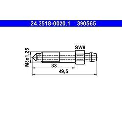 Odvzdušňovacia skrutka/ventil ATE 24.3518-0020.1