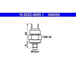 Tlakový spínač hydraulickej brzdy ATE 10.0522-4005.1