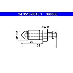 Odvzdušňovacia skrutka/ventil ATE 24.3518-0015.1