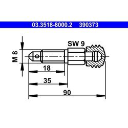 Odvzdušňovacia skrutka/ventil ATE 03.3518-8000.2