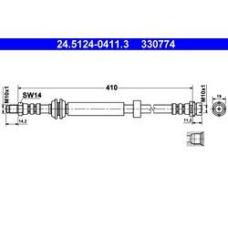 Brzdová hadica ATE 24.5124-0411.3